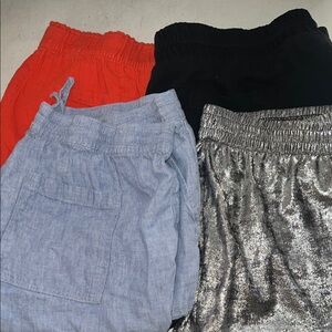 Lands' End Women's Bermuda Shorts - Red, Black, Light Blue, Silver